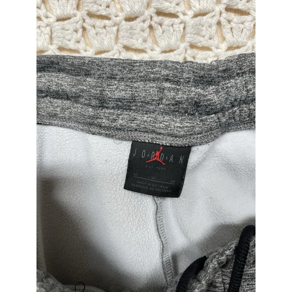 Jordan 23 Alpha Therma Fleece Pants Men's Medium Gray Black BV1313-091